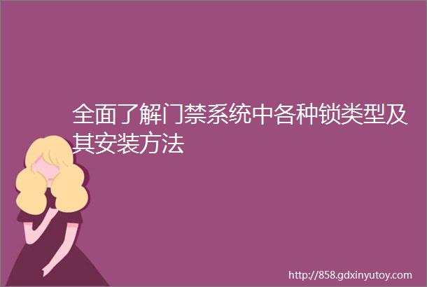 全面了解门禁系统中各种锁类型及其安装方法