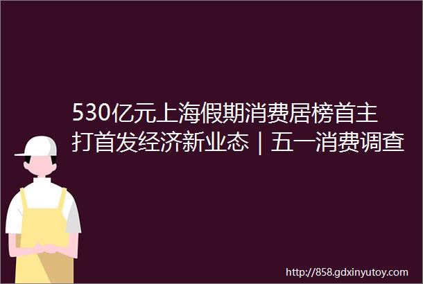 530亿元上海假期消费居榜首主打首发经济新业态｜五一消费调查
