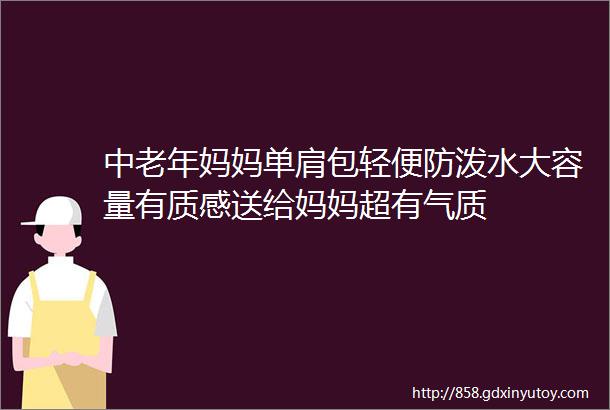 中老年妈妈单肩包轻便防泼水大容量有质感送给妈妈超有气质